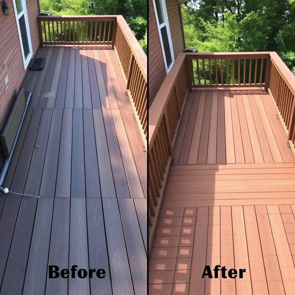 before and after deck restoration camdenton